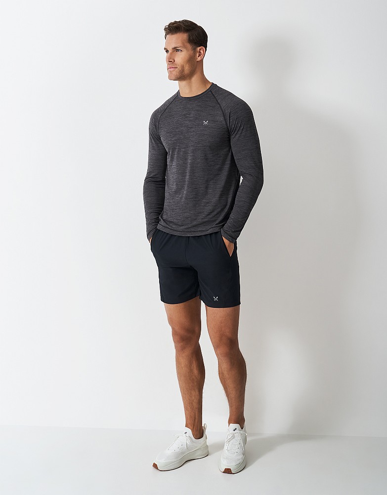 Active Comfort Crew Neck Top in Charcoal