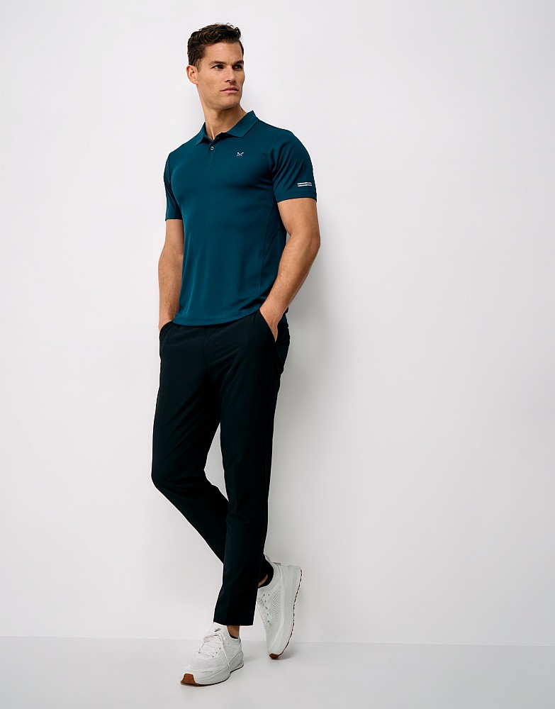 Core Sport Pique Button Polo in Poseidon
