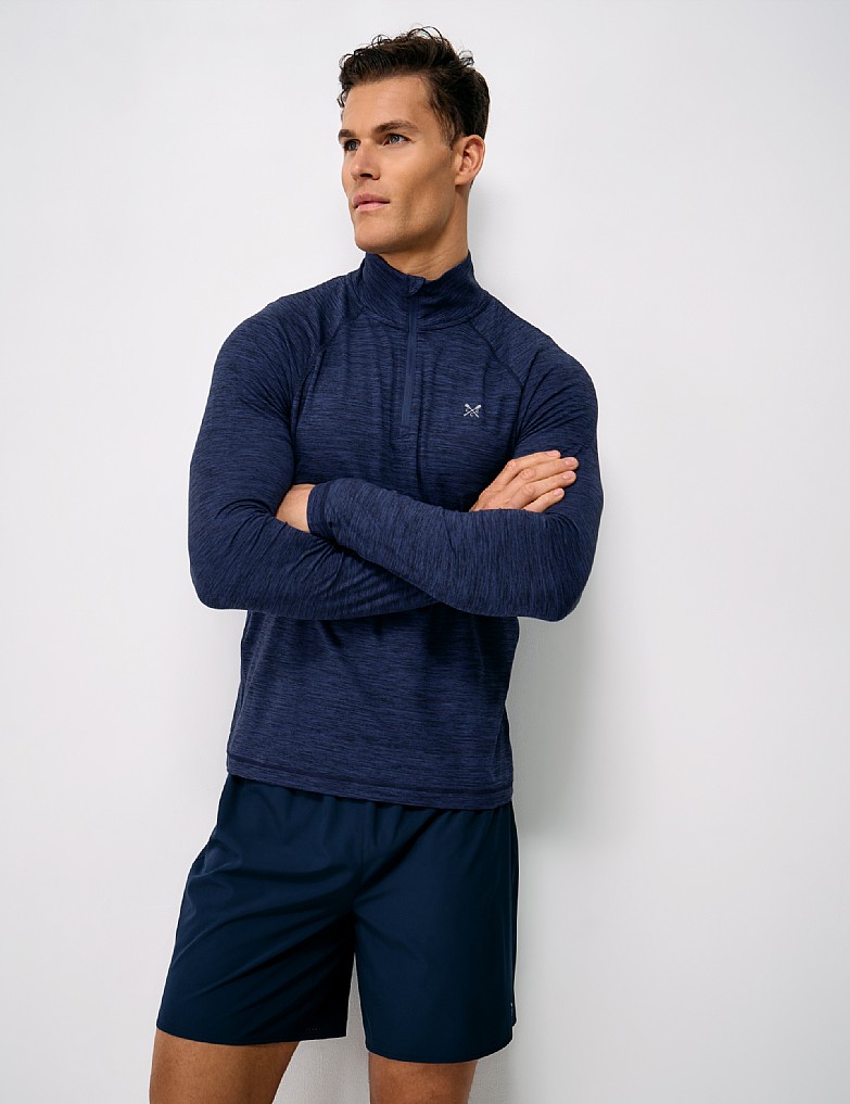 Active Comfort Studio Quarter Zip in Navy Marl