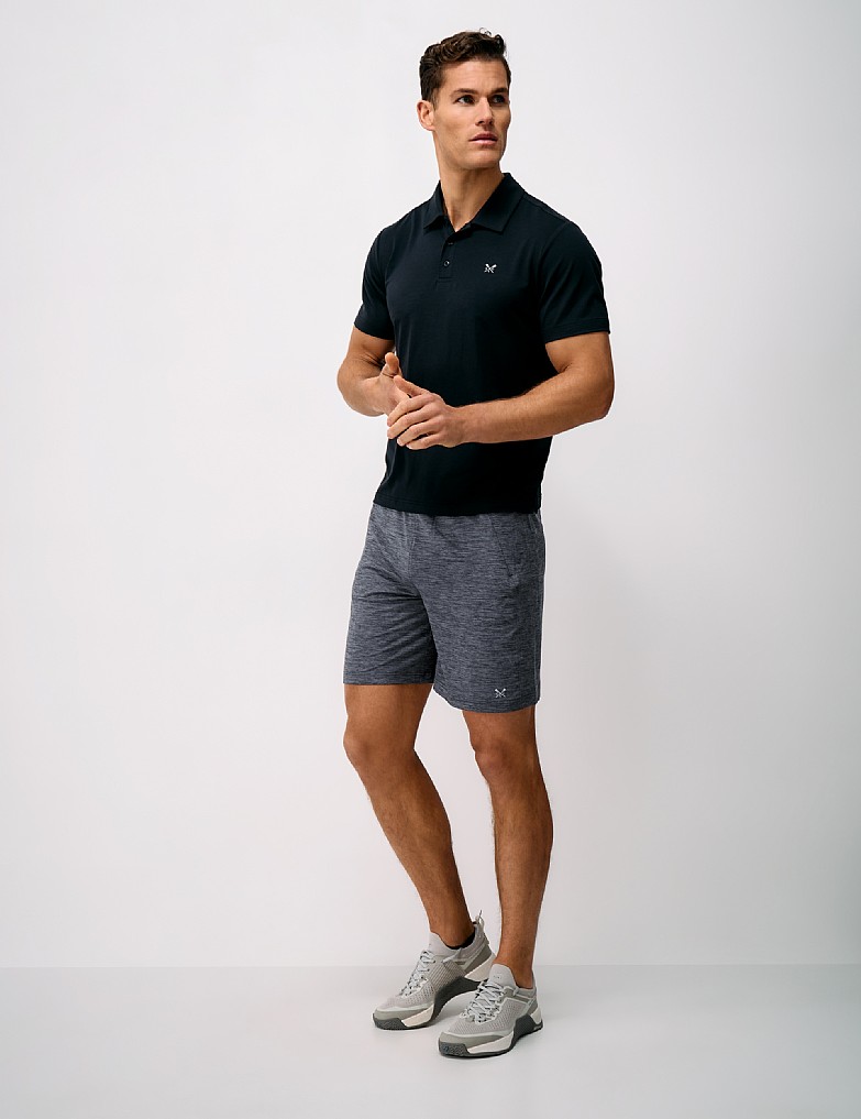 Active Comfort Studio Panelled Shorts in Black Marl