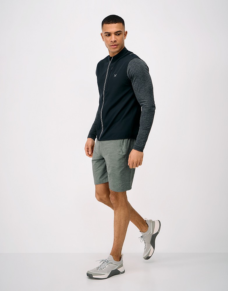 Active Comfort Studio Panelled Shorts in Sage Green Marl
