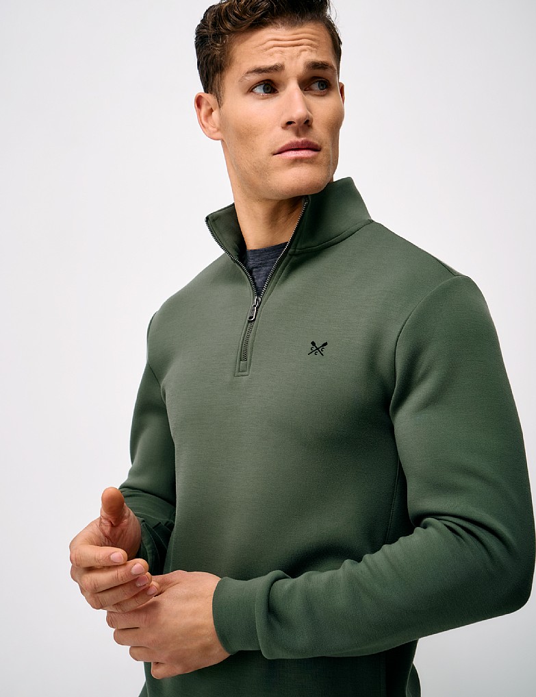 Stratus Active Half Zip Sweat in Green