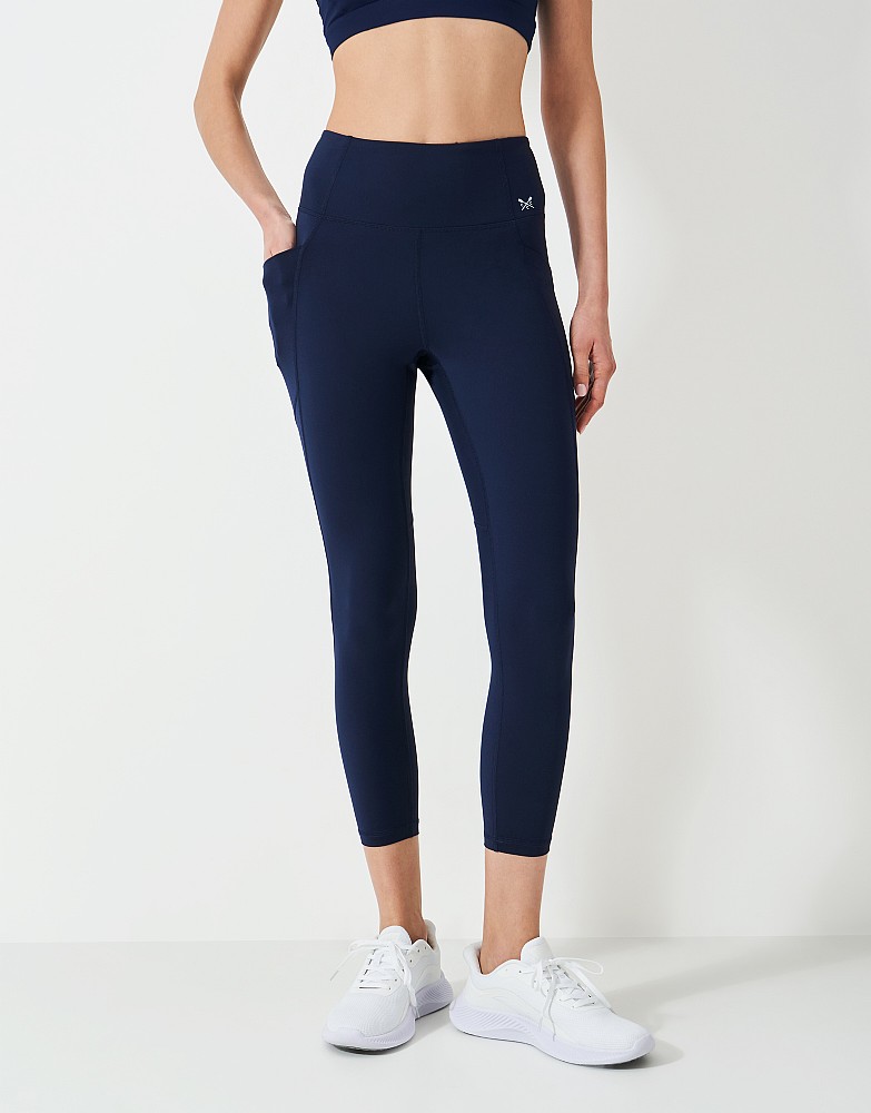 Women's 7/8 Activewear Leggings in Navy from Crew Clothing Company