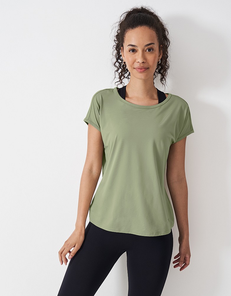 Women's Summer Short Sleeve Tunic Top – Loose Fit, Quick-Dry, With Pockets, X-Green