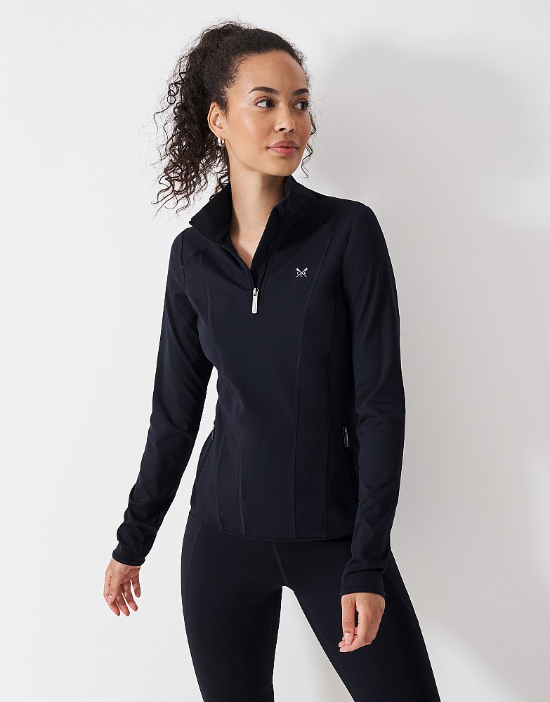 Activewear Half Zip Top in Navy