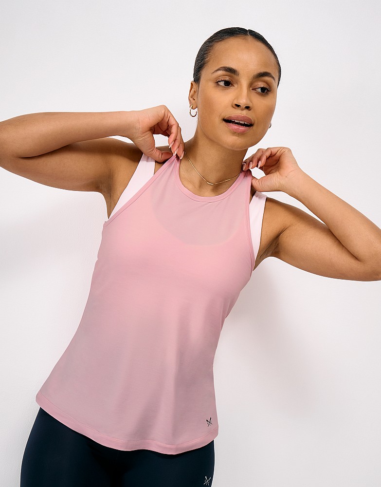 Relaxed Studio Vest in Light Pink Marl