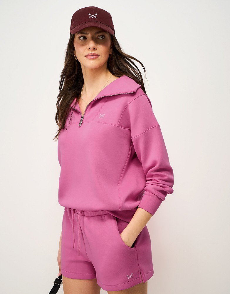 SuperLuxe Half Zip Sweat in Pink