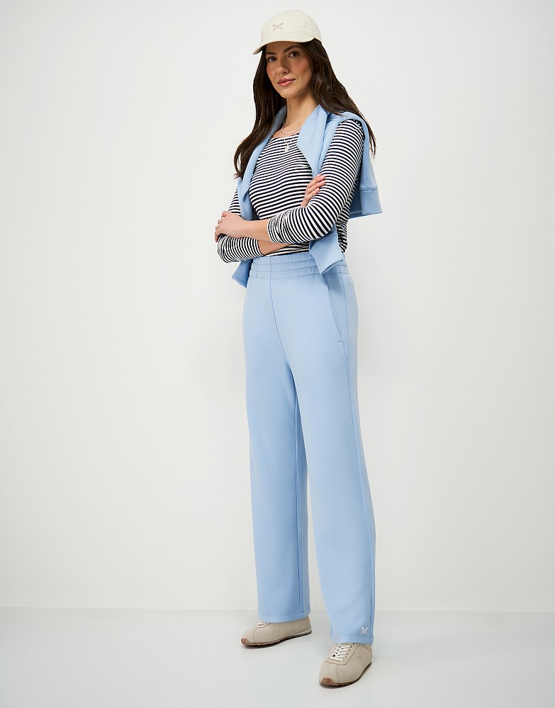 SuperLuxe Wide-Leg Joggers in Blue