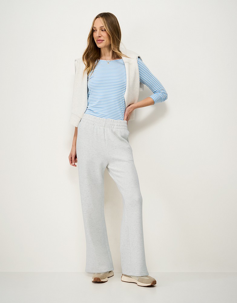 SuperLuxe Wide-Leg Joggers in Oatmeal