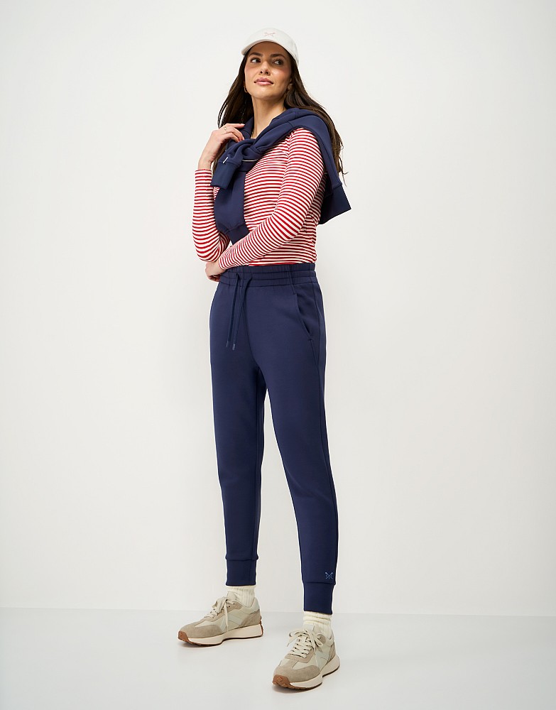 SuperLuxe Cuffed Jogger in Navy