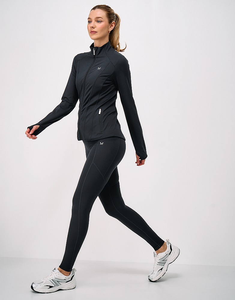High Waisted Full Length Leggings in Black