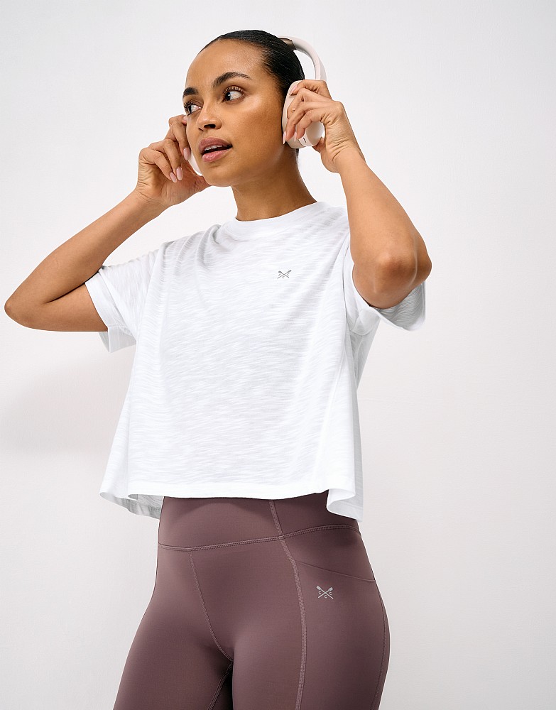Slub Rayon Tee In White