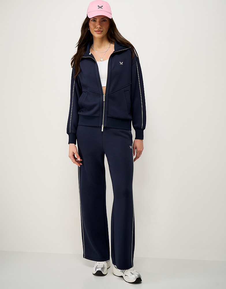 Women's SuperLuxe Full Zip Sweatshirt in Navy from Crew Clothing