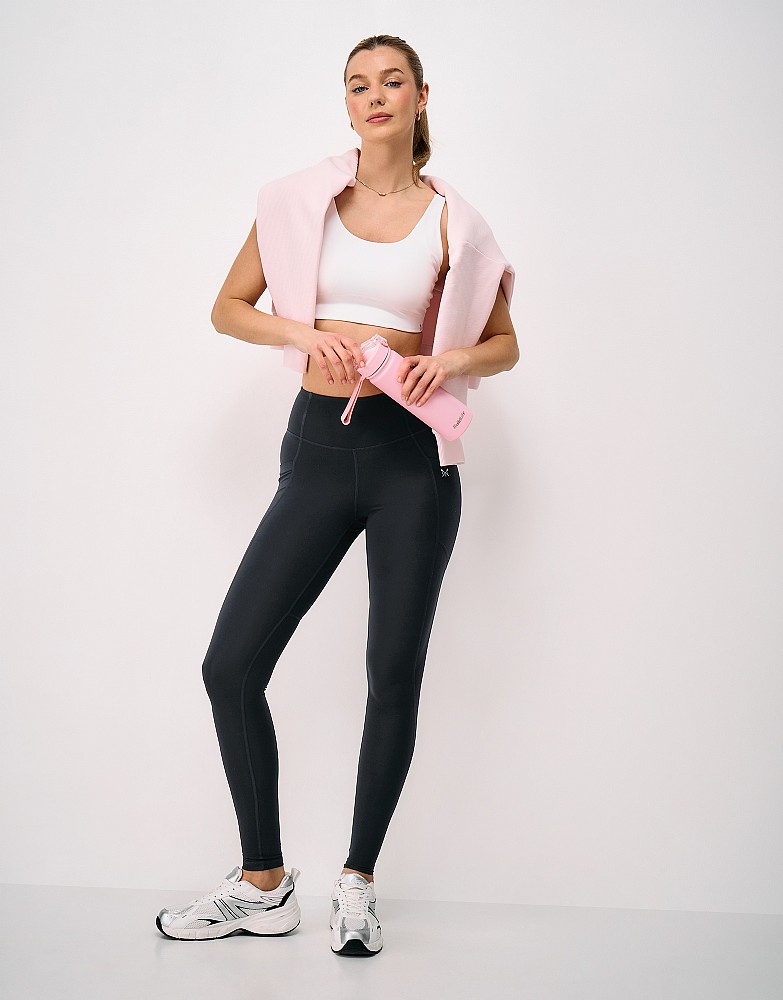High Waisted Full Length Pocket Leggings in Black