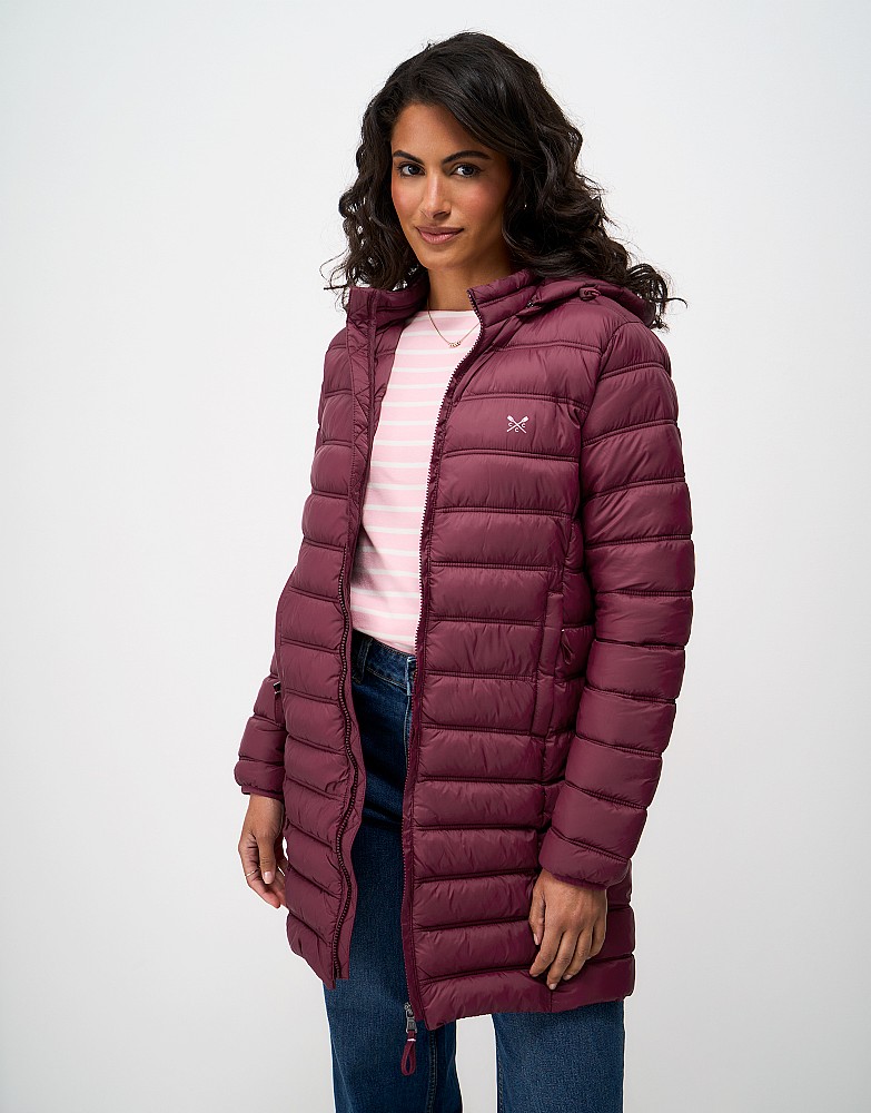Lightweight Padded Coat in Red