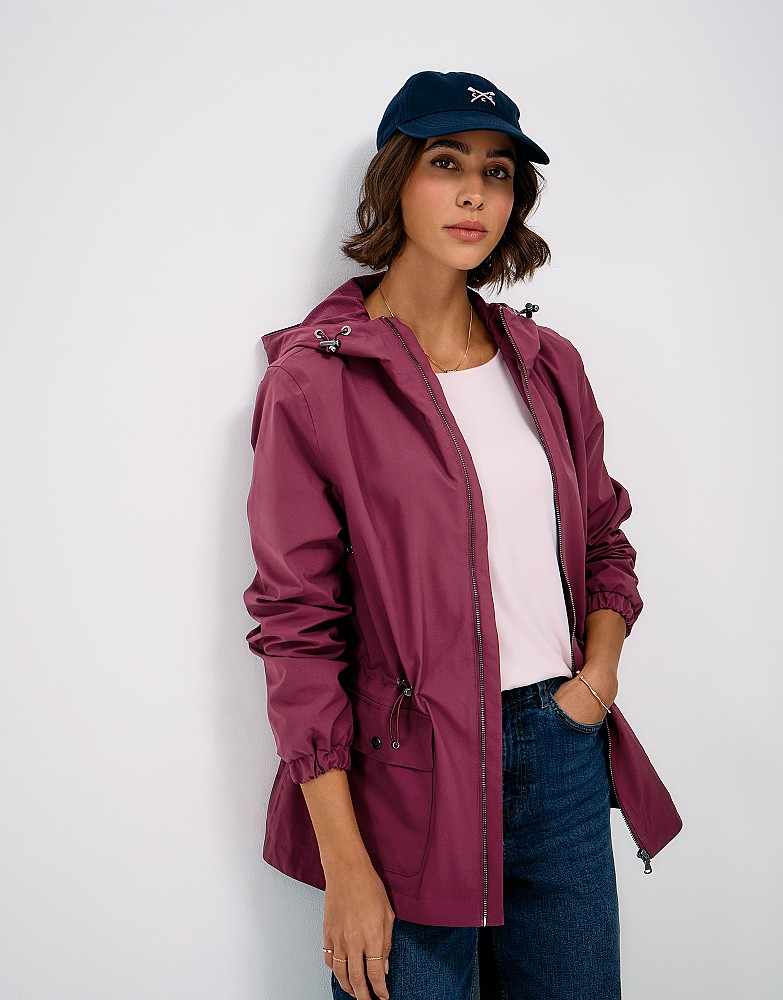 Showerproof Raincoat in Berry