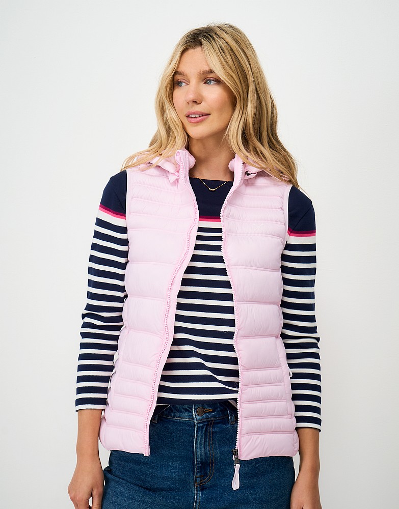 Lightweight Padded Showerproof Gilet in Pink