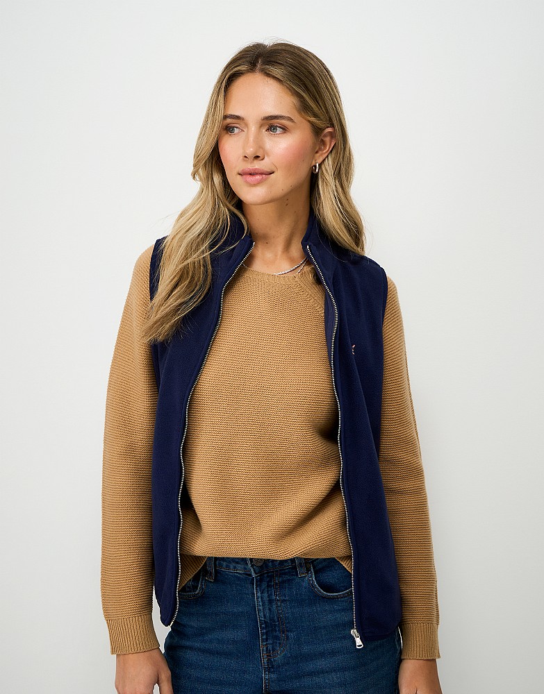 Micro Fleece Gilet in Navy