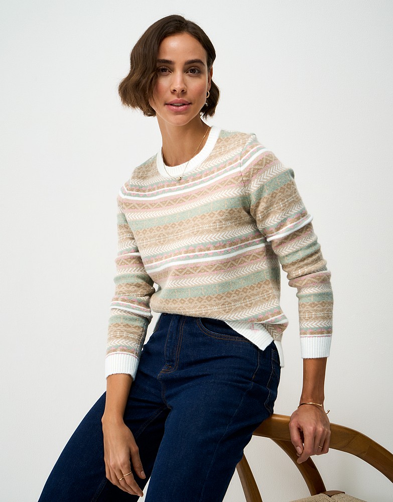 Fair Isle Jumper in Neutral Mix