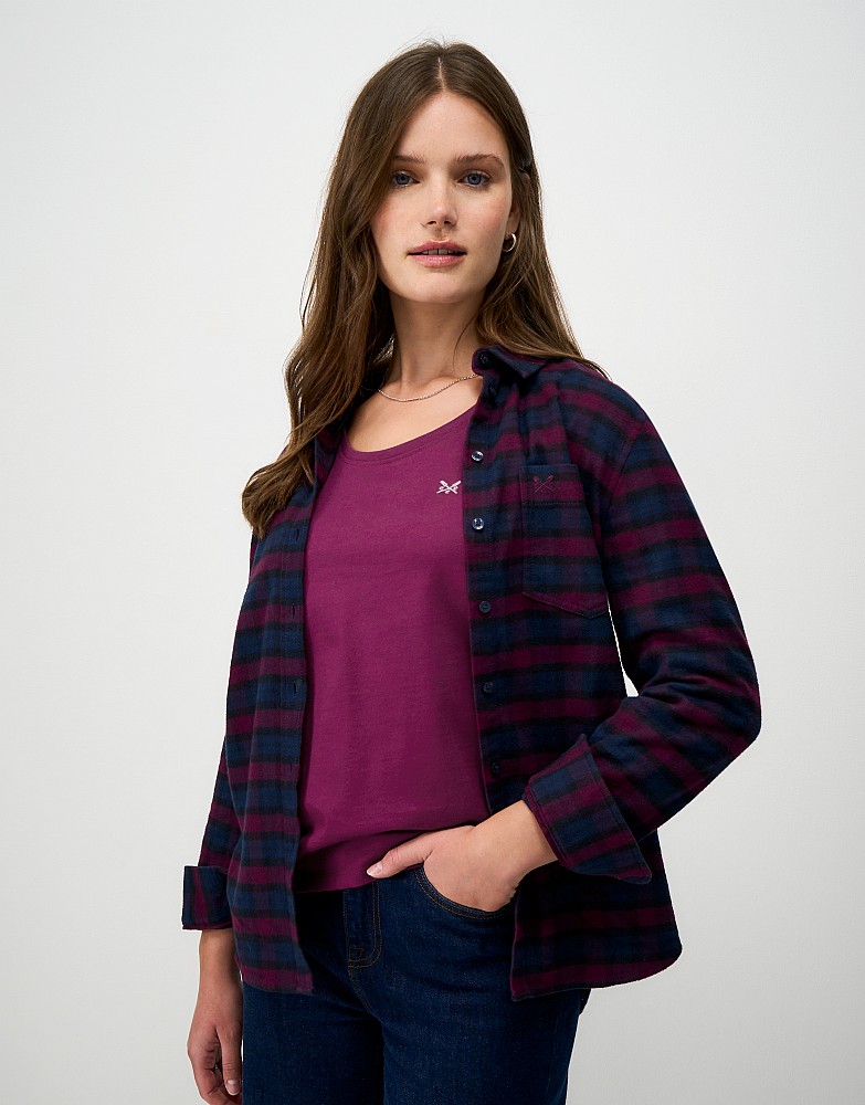 Supersoft Cotton Scoop Jersey Top in Raspberry Pink