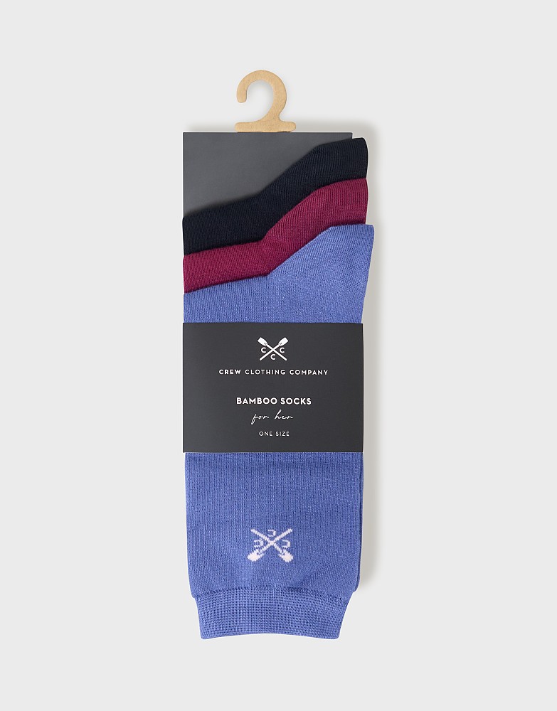 3 Pack Bamboo Socks in Multi Stripe