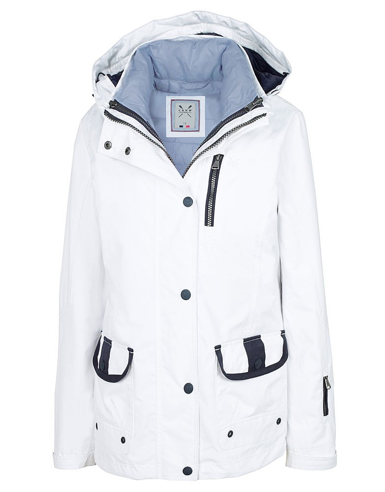 Women's Sandyford 3 in 1 Spray Jacket in White from Crew Clothing