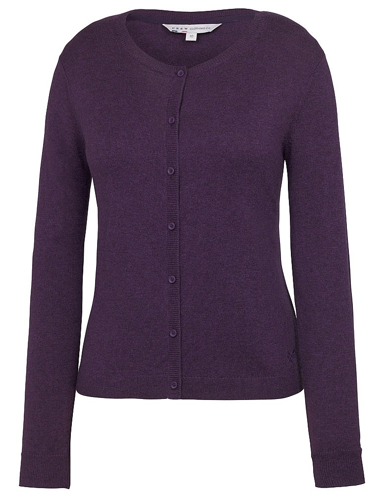 Women's Kinver Cardigan in Deep Purple Marl from Crew Clothing