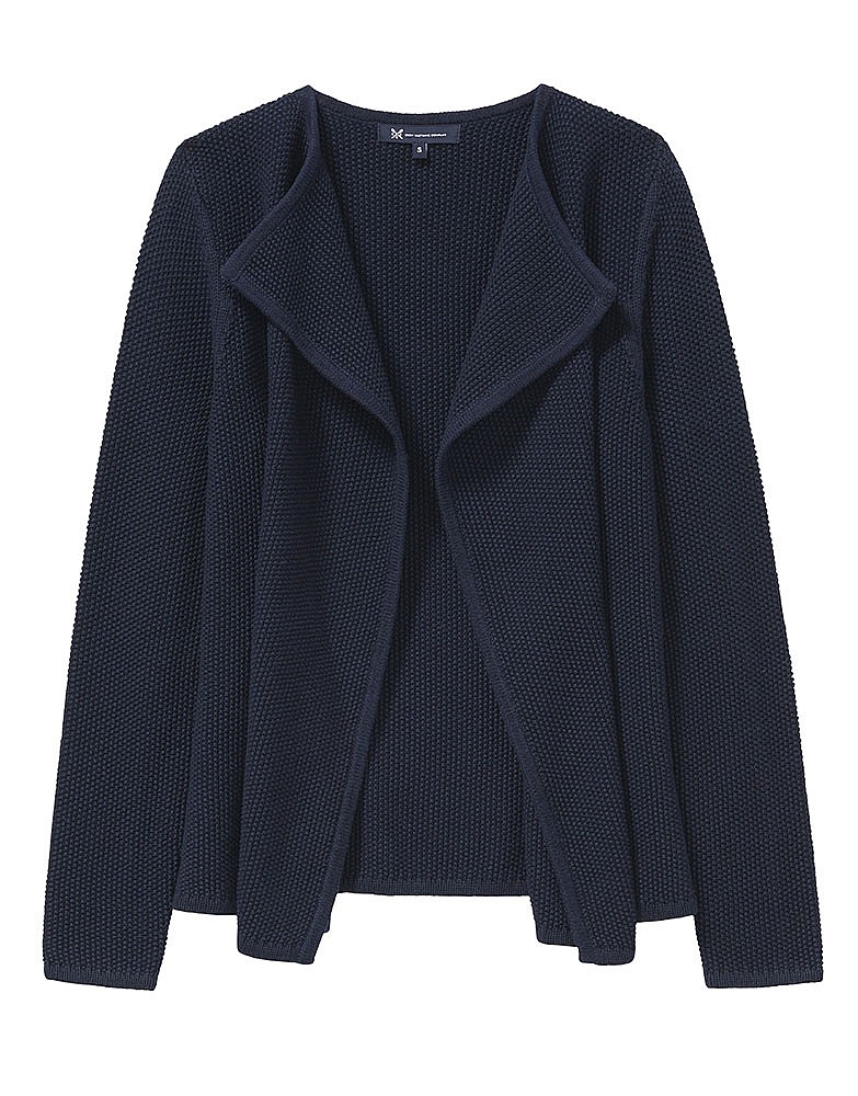 Women's Textured Chunky Cardigan in Navy from Crew Clothing