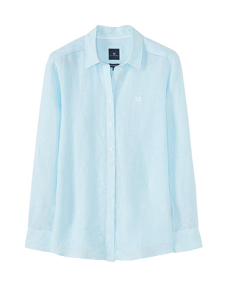 Linen Shirt In Aqua Blue