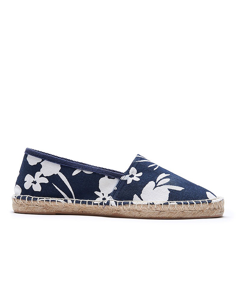 Flat Espadrilles in Navy Blue