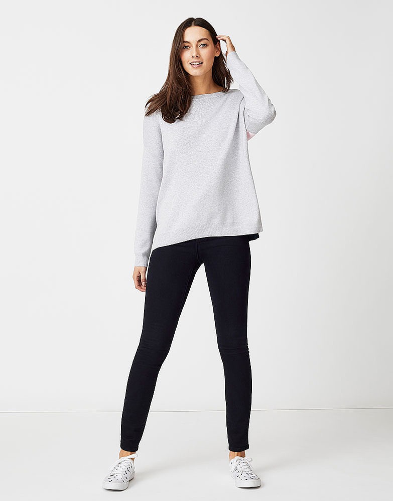 Women's Colour Block Jumper in Grey from Crew Clothing