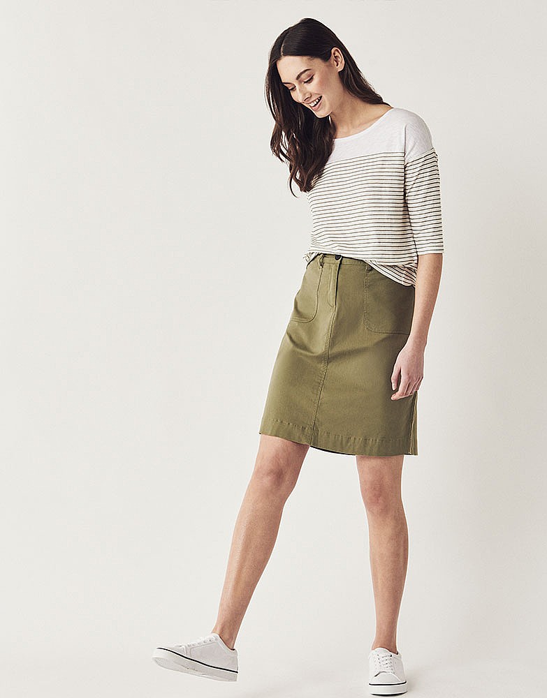 Women's Pocket Skirt in Green from Crew Clothing
