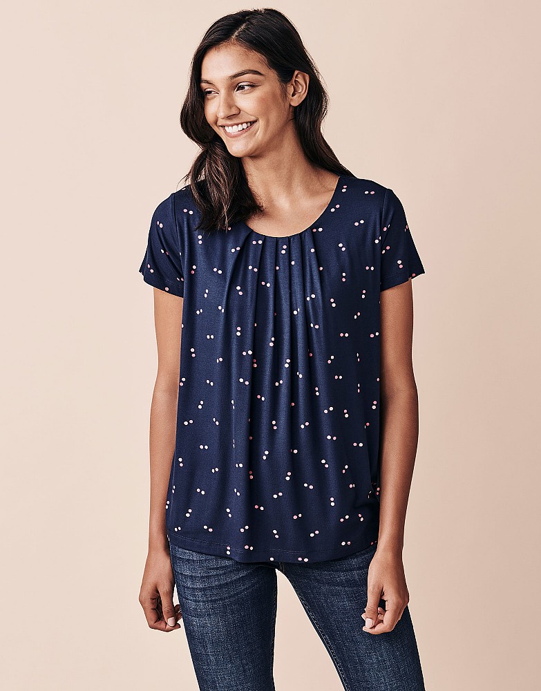 Women's Short Sleeve Pleat TShirt from Crew Clothing