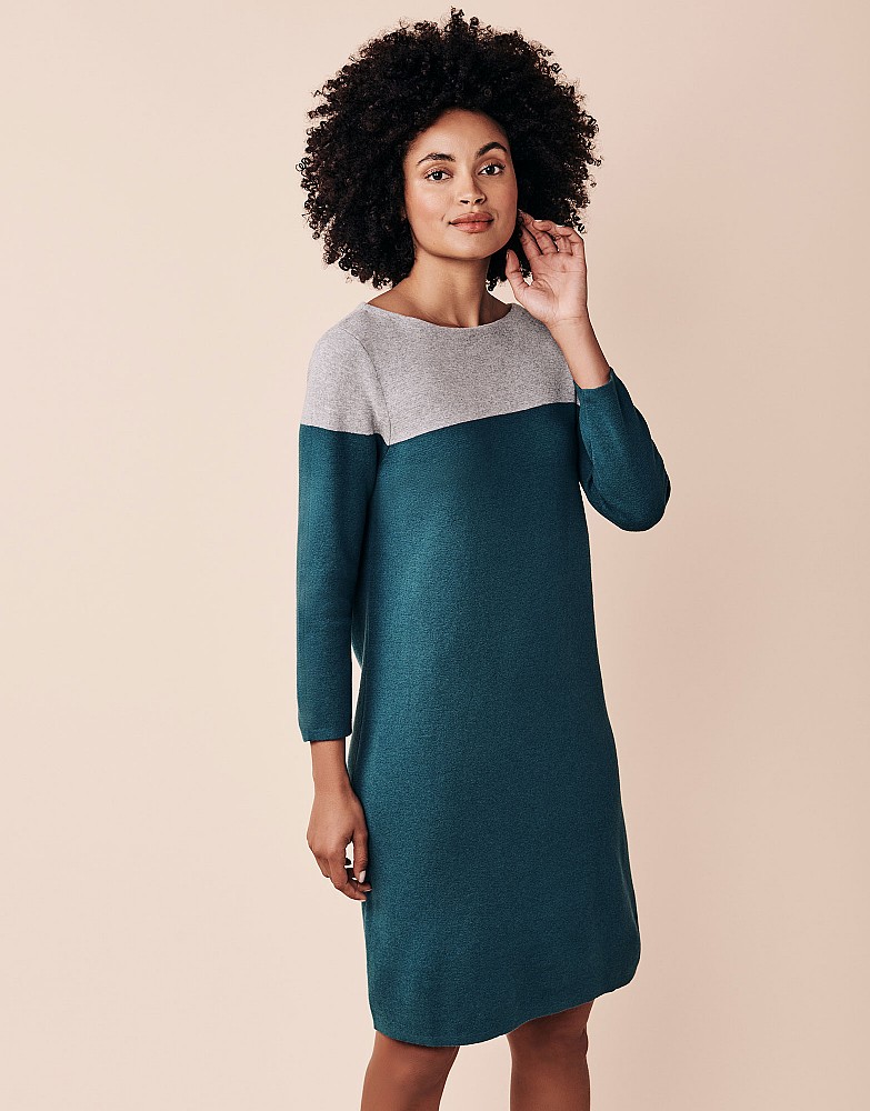 Knitted Milano Colourblock Dress