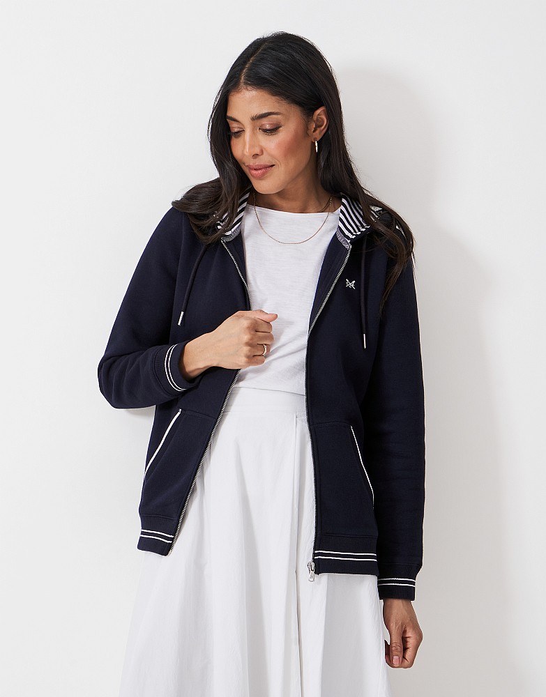 LTA Heritage Zip Through Hoodie in Navy