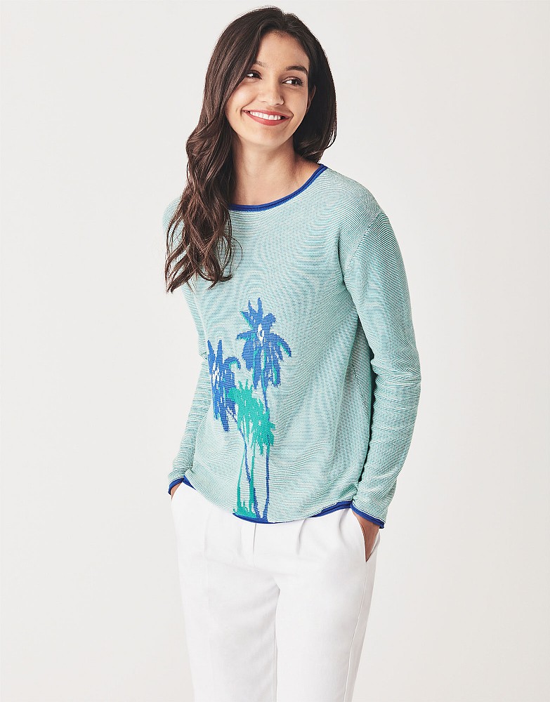 Women's Palm Tree Jumper from Crew Clothing Company