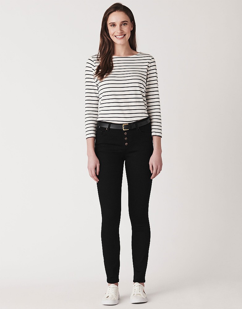 Button Front Skinny Jean