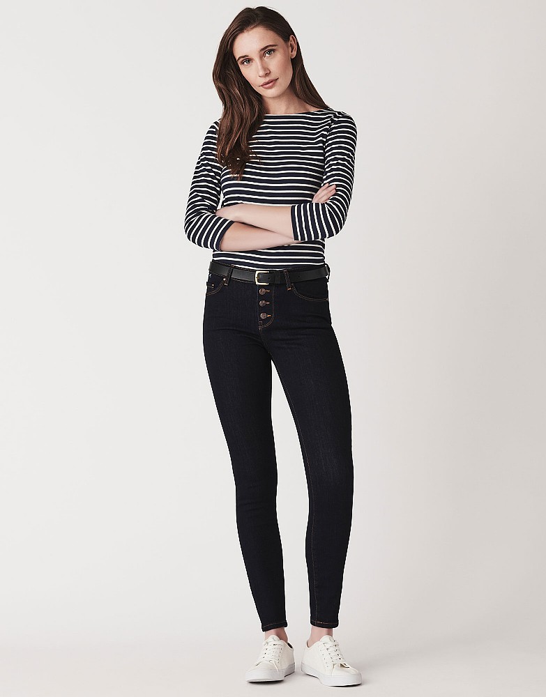 Button Front Skinny Jean