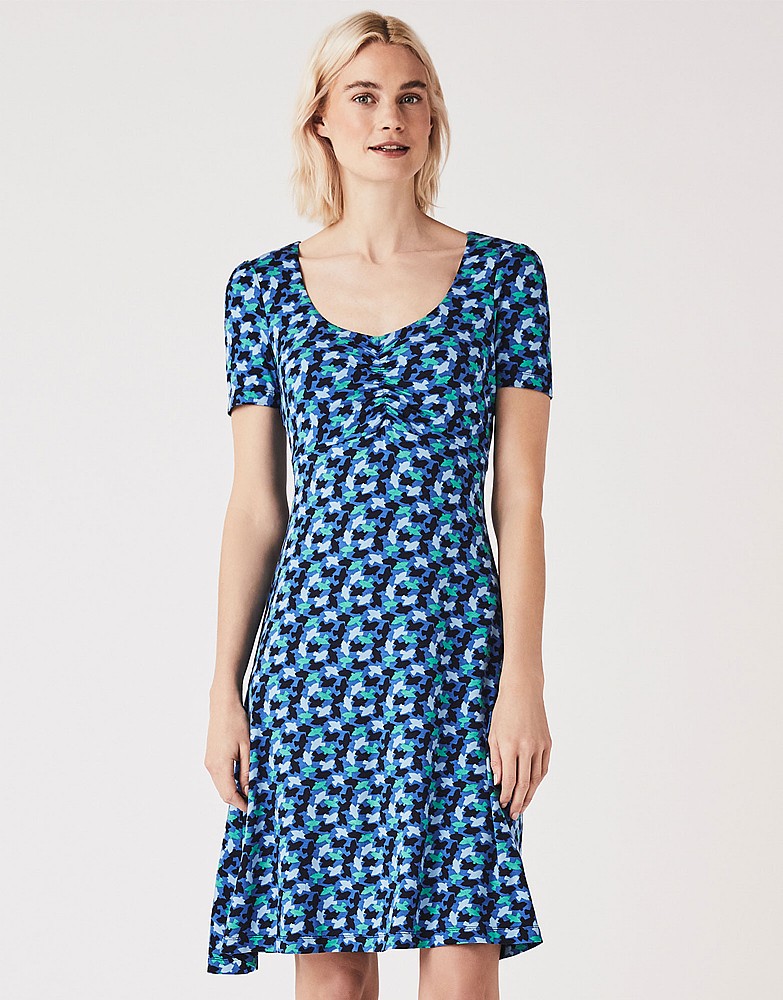 Iris Jersey Printed Tea Dress