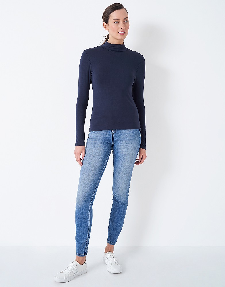 Women's Second Skin Polo Neck Top from 