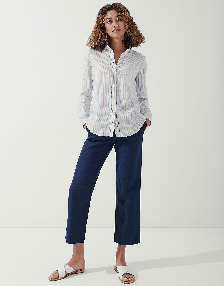 Linen Stripe Shirt from Crew Clothing 