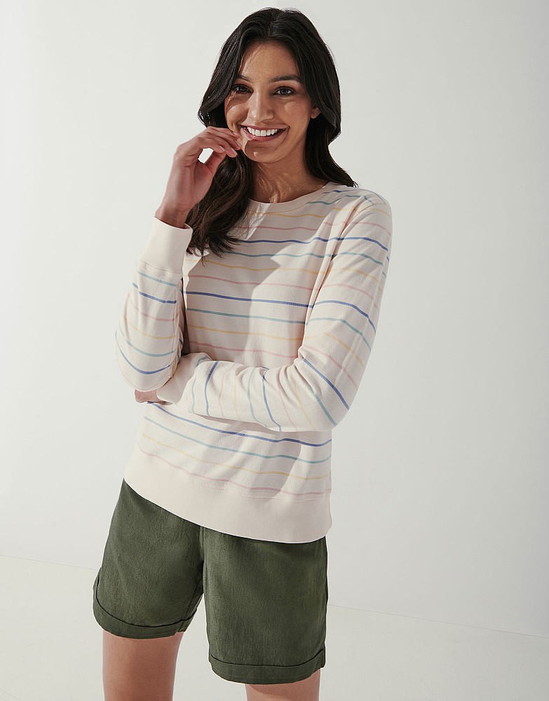 Pigment Wash Stripe Sweatshirt