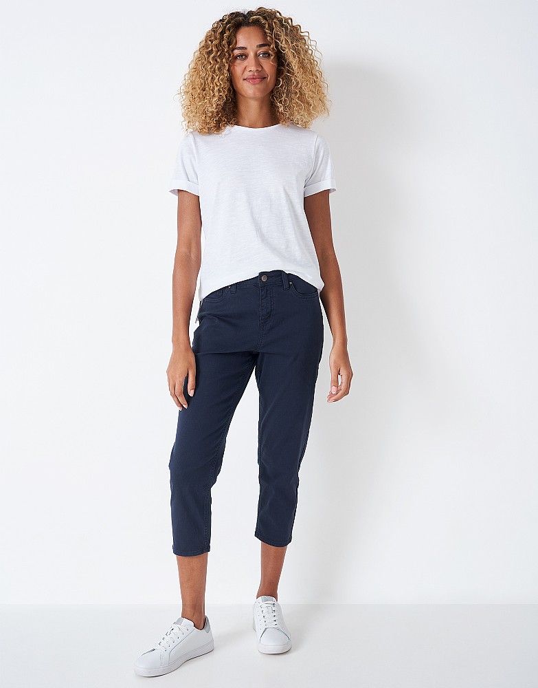 Navy Cropped Jeans