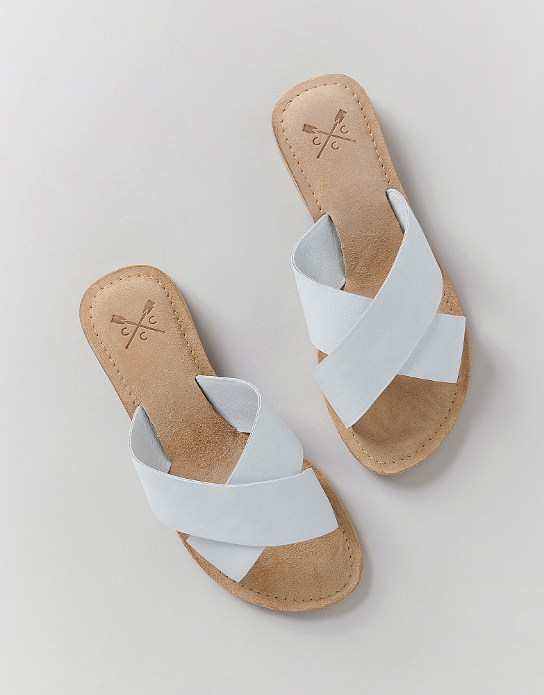 Leather Crossover Flat Sandal
