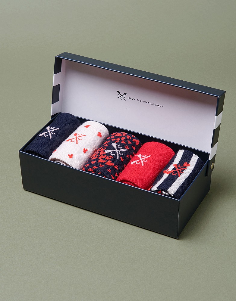 5 Pack Sock Box - red