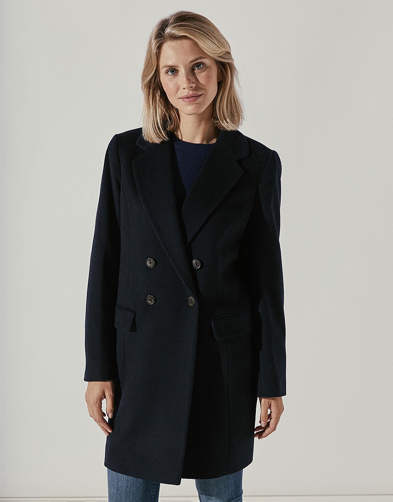 Women's Double Breasted Coat from Crew Clothing Company