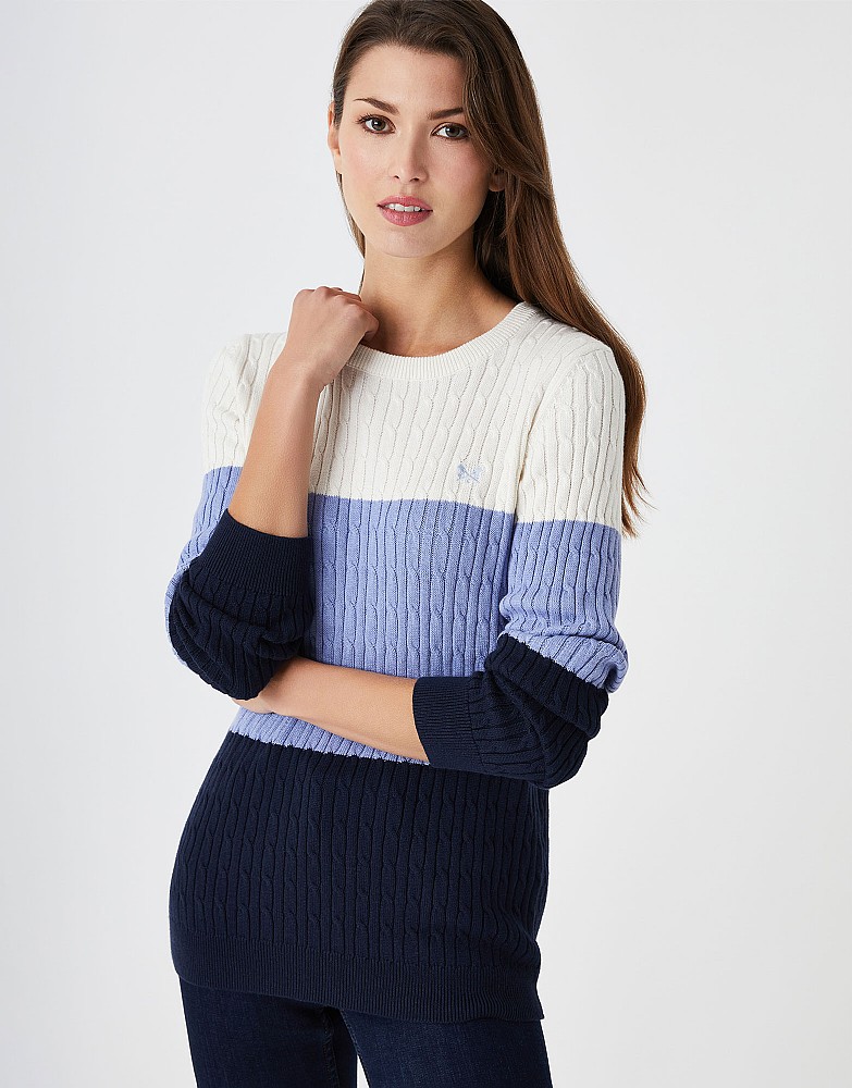 Heritage Cable Colour Block Jumper