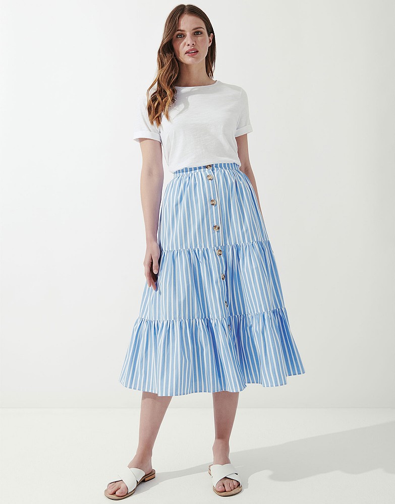 Stripe Tiered Skirt