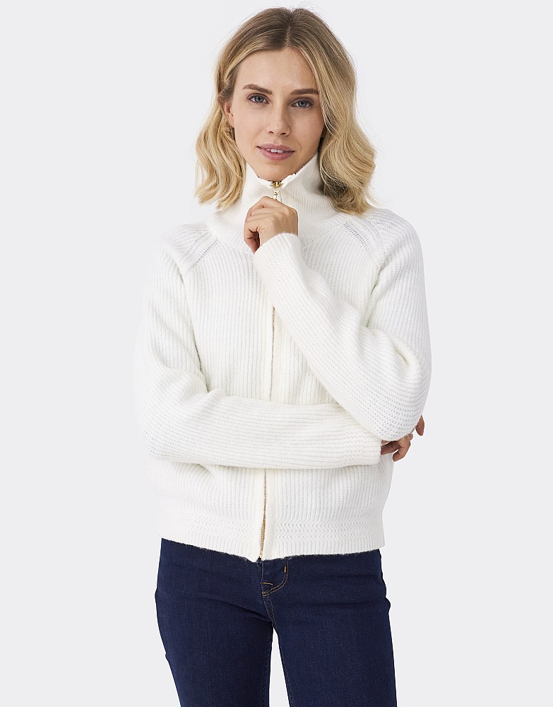 Zip Through Knit Sweatshirt