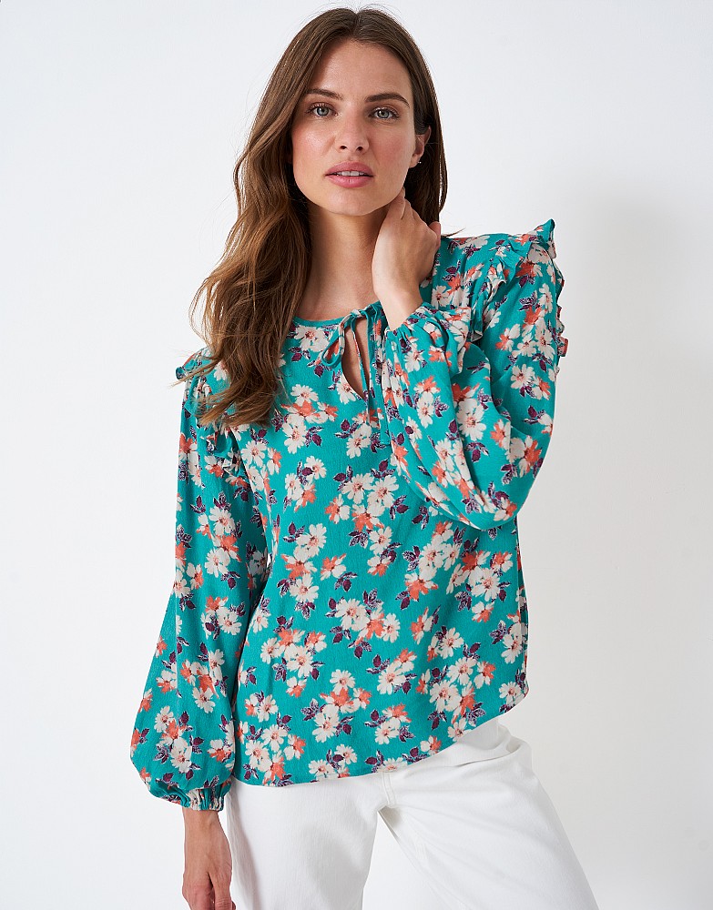 Gia Frill Sleeve Blouse